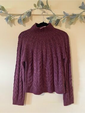 NWT Knox Rose Knit Marled Mock Neck Sweater